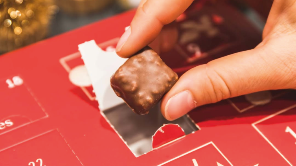 Packaging du calendrier de l'avent conçu par Kevin Tony